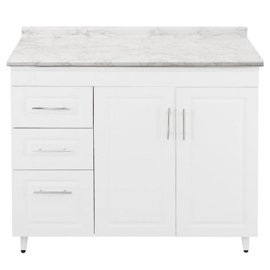Mueble de Cocina Blanco Izquierdo con Postformado Blanco 120cm