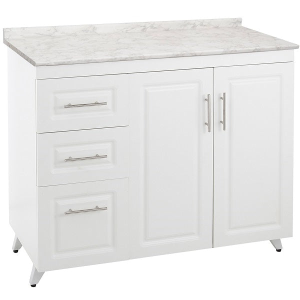Mueble de Cocina Blanco Izquierdo con Postformado Blanco 120cm
