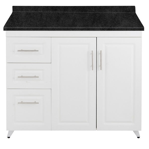 Mueble de Cocina Blanco Izquierdo con Postformado Negro 100cm