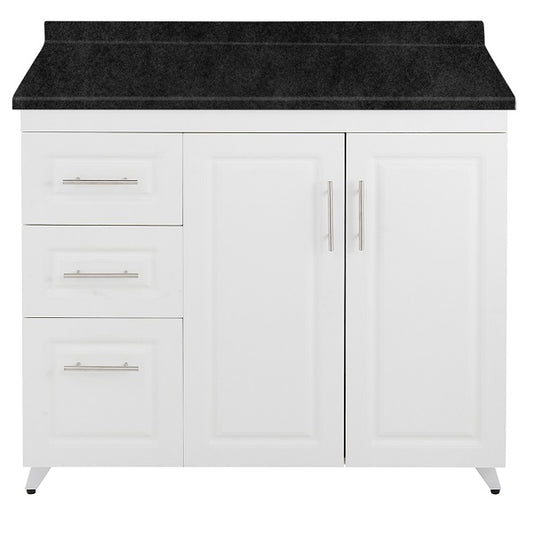 Mueble de Cocina Blanco Izquierdo con Postformado Negro 100cm