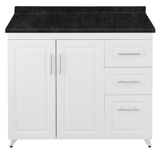 Mueble de Cocina Blanco Derecho con Postformado Negro 100cm
