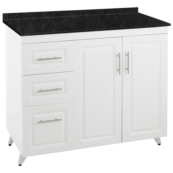 Mueble de Cocina Blanco Izquierdo con Postformado Negro 100cm