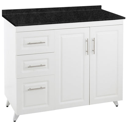 Mueble de Cocina Blanco Izquierdo con Postformado Negro 100cm