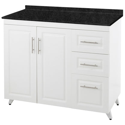 Mueble de Cocina Blanco Derecho con Postformado Negro 100cm