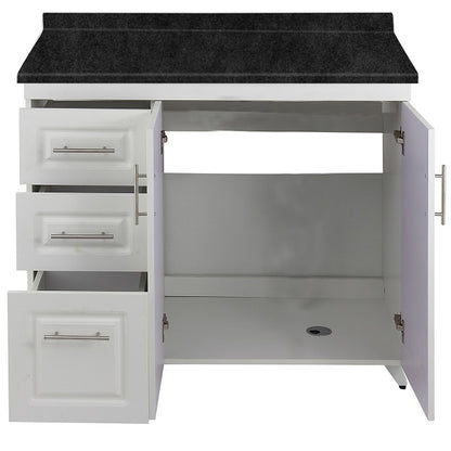 Mueble de Cocina Blanco Izquierdo con Postformado Negro 100cm