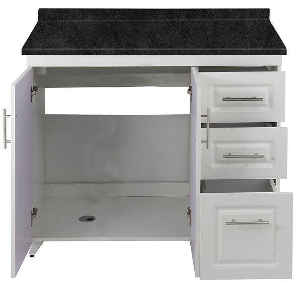 Mueble de Cocina Blanco Derecho con Postformado Negro 100cm