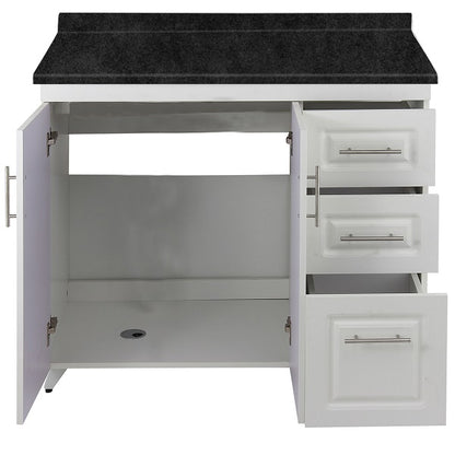 Mueble de Cocina Blanco Derecho con Postformado Negro 100cm