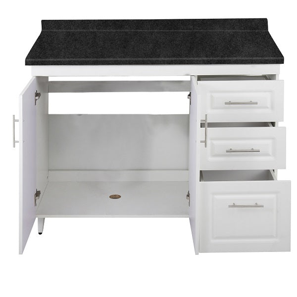 Mueble de Cocina Blanco Derecho con Postformado Negro 120cm