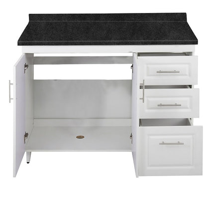 Mueble de Cocina Blanco Derecho con Postformado Negro 120cm