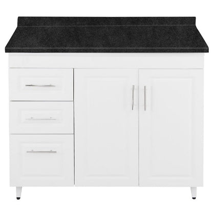 Mueble de Cocina Blanco Izquierdo con Postformado Negro 120cm