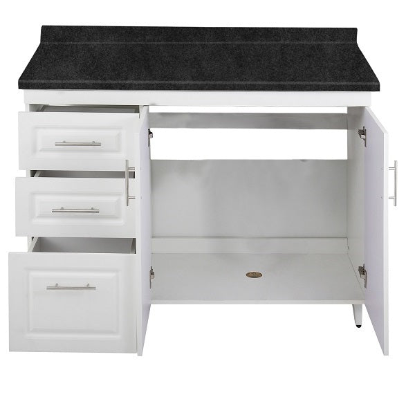 Mueble de Cocina Blanco Izquierdo con Postformado Negro 120cm