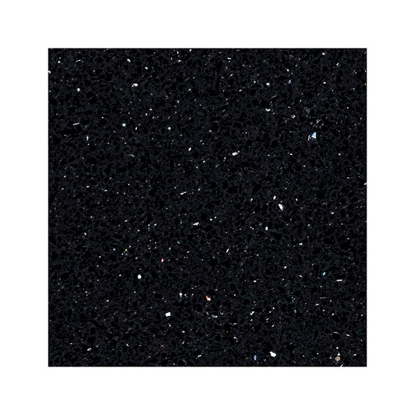 Mueble de Baño a Muro con Cubierta de Cuarzo Negro Galaxys 70cm