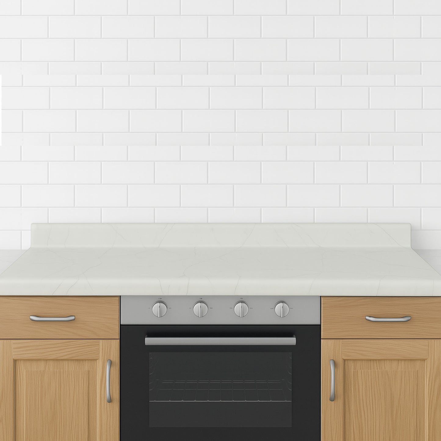 Cubierta Postformada Blanco Mármol 150x51 cm