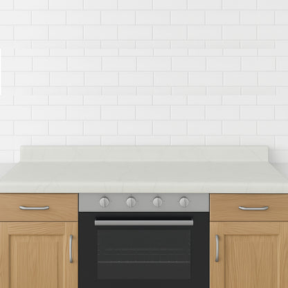 Cubierta Postformada Blanco Mármol 150x51 cm