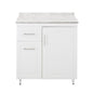 Mueble de Cocina Blanco Izquierdo con Postformado Blanco 80cm