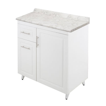Mueble de Cocina Blanco Izquierdo con Postformado Blanco 80cm