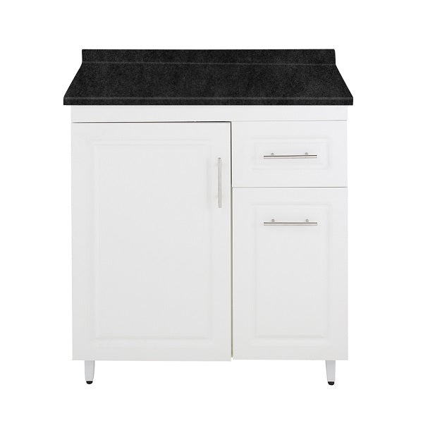 Mueble de Cocina Blanco Derecho con Postformado Negro 80cm
