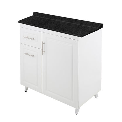 Mueble de Cocina Blanco Izquierdo con Postformado Negro 80cm