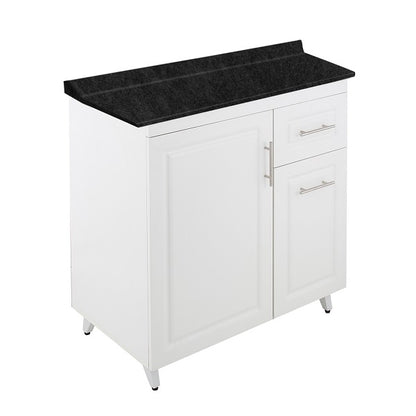 Mueble de Cocina Blanco Derecho con Postformado Negro 80cm