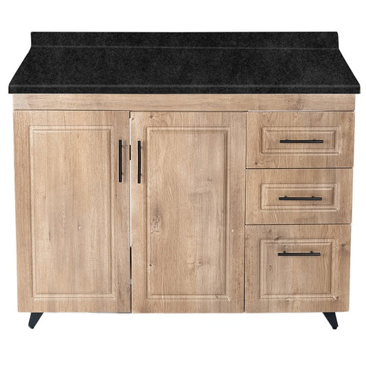 Mueble de Cocina Wood Derecho con Postformado Negro 100cm