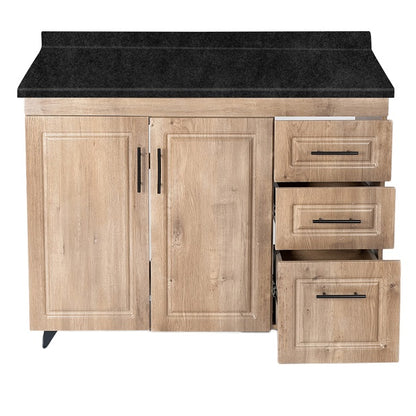Mueble de Cocina Wood Derecho con Postformado Negro 100cm