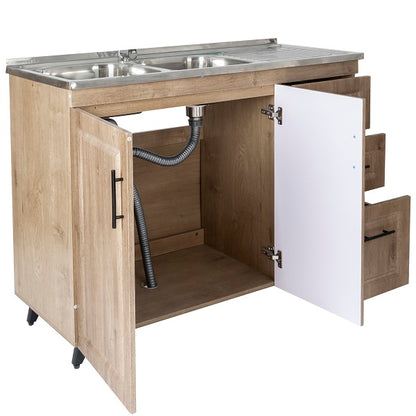 Kit Mueble Lavaplatos Super Muebles SMPWD120 120x90x50cm