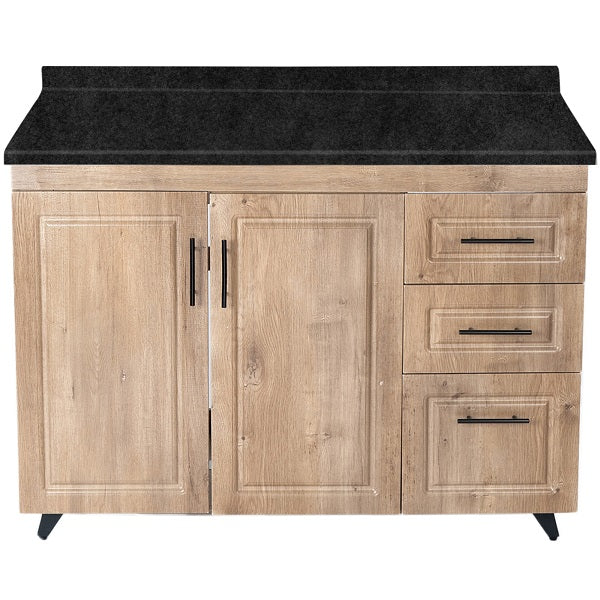 Mueble de Cocina Wood Derecho con Postformado Negro 120cm