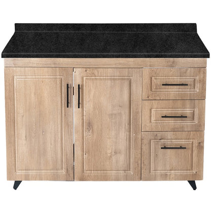 Mueble de Cocina Wood Derecho con Postformado Negro 120cm