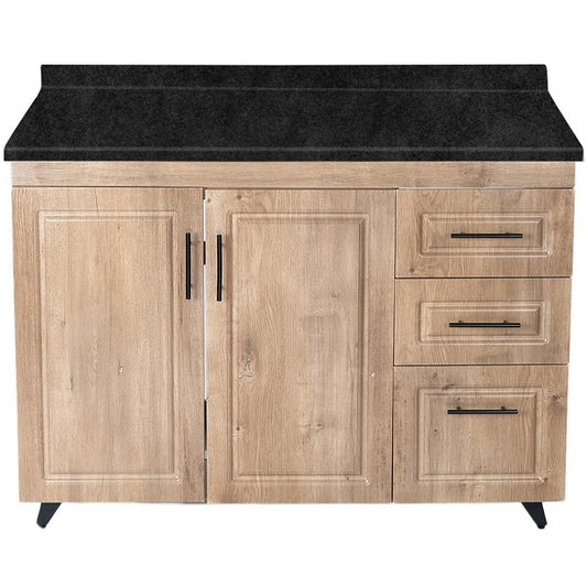 Mueble de Cocina Wood Derecho con Postformado Negro 120cm