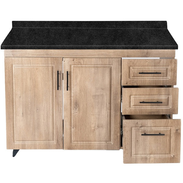 Mueble de Cocina Wood Derecho con Postformado Negro 120cm