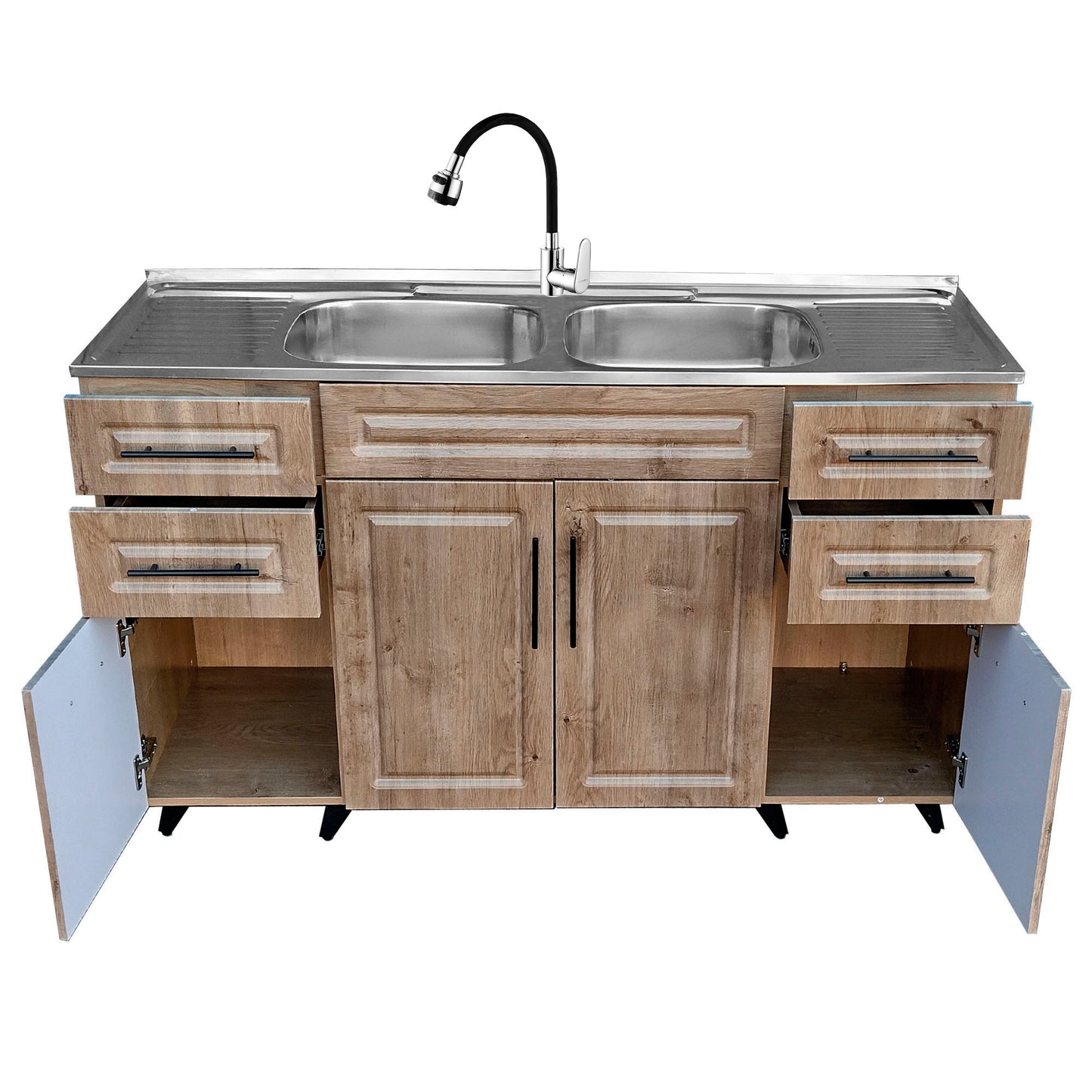 Kit Mueble Lavaplatos + Monomando Super Muebles 150x90x50cm