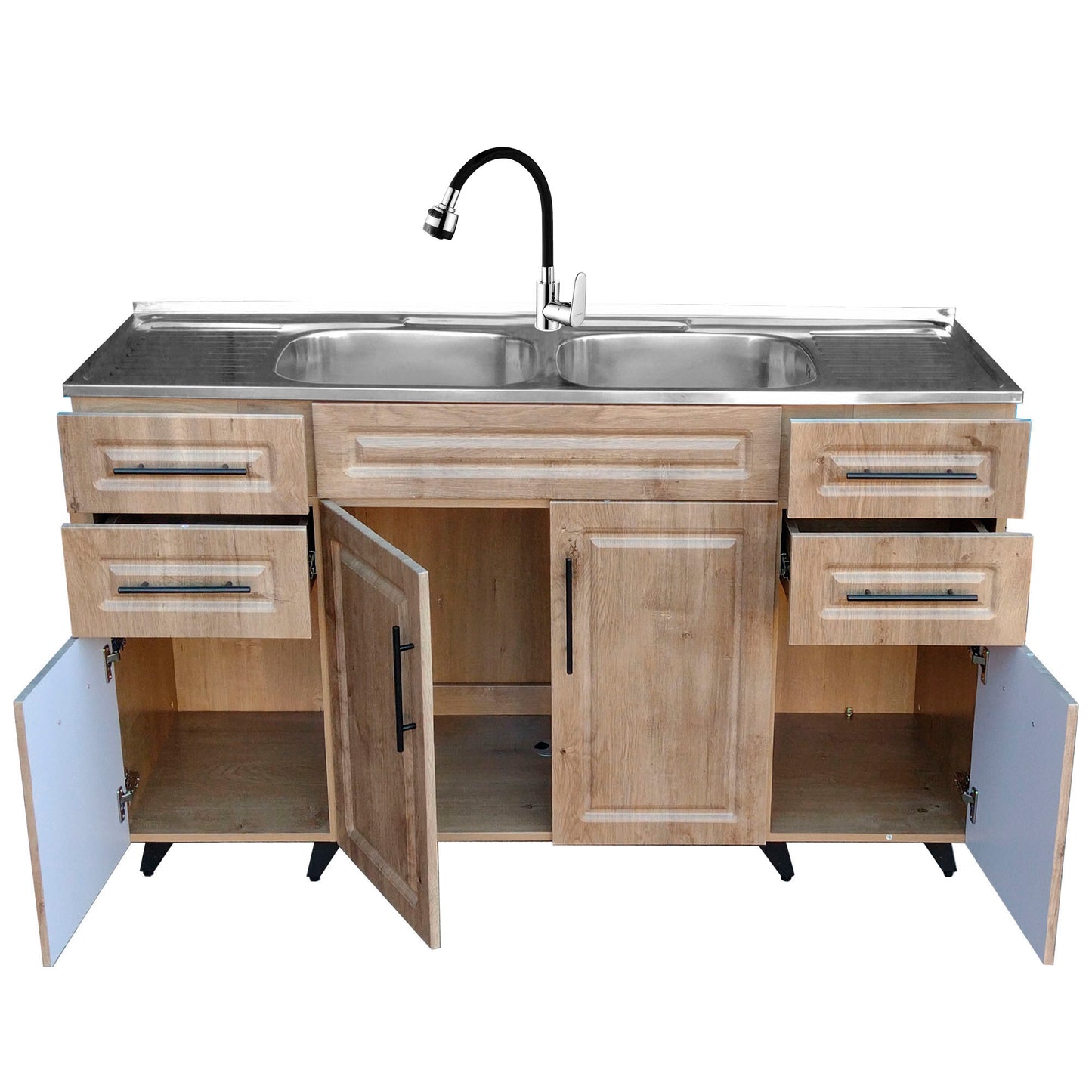 Kit Mueble Lavaplatos + Monomando Super Muebles 150x90x50cm