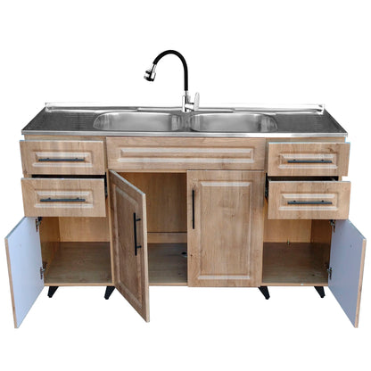 Kit Mueble Lavaplatos + Monomando Super Muebles 150x90x50cm