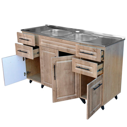 Kit Mueble Lavaplatos Super Muebles SMP150WID 150x90x50cm