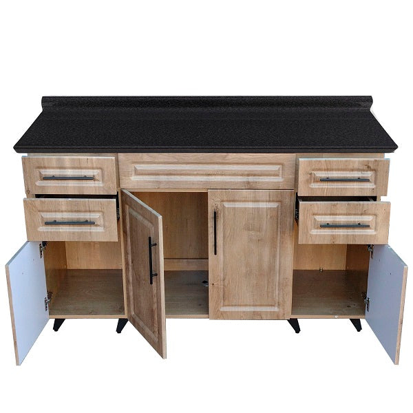 Mueble de Cocina Wood con Postformado Negro150cm