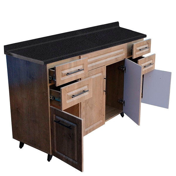 Mueble de Cocina Wood con Postformado Negro150cm