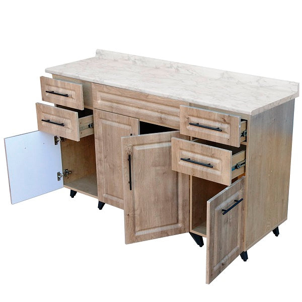Mueble de Cocina Wood con Postformado Blanco 150cm
