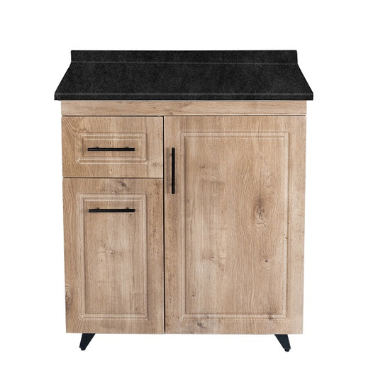 Mueble de Cocina Wood Izquierdo con Postformado Negro 80cm