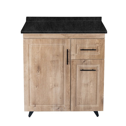 Mueble de Cocina Wood Derecho con Postformado Negro 80cm