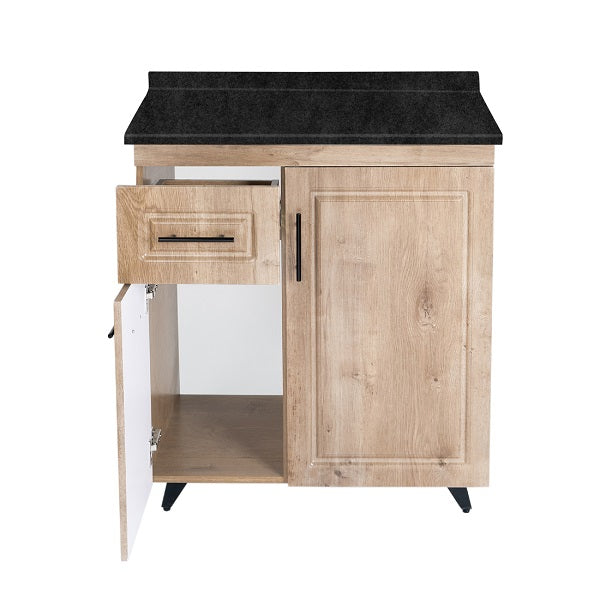 Mueble de Cocina Wood Izquierdo con Postformado Negro 80cm