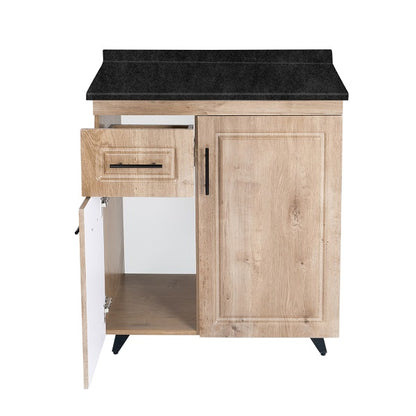 Mueble de Cocina Wood Izquierdo con Postformado Negro 80cm