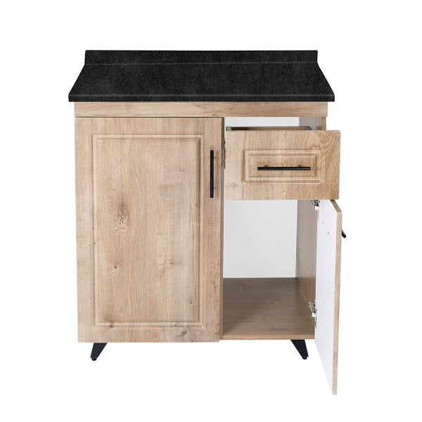 Mueble de Cocina Wood Derecho con Postformado Negro 80cm