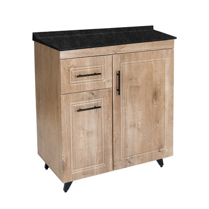 Mueble de Cocina Wood Izquierdo con Postformado Negro 80cm