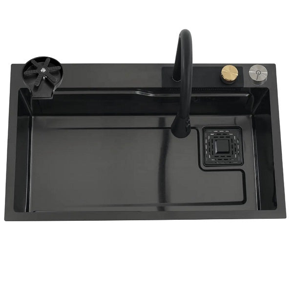 Lavaplatos Multifuncional Cascada Deluxe Super Muebles SM7546 Black / 75x46x23cm